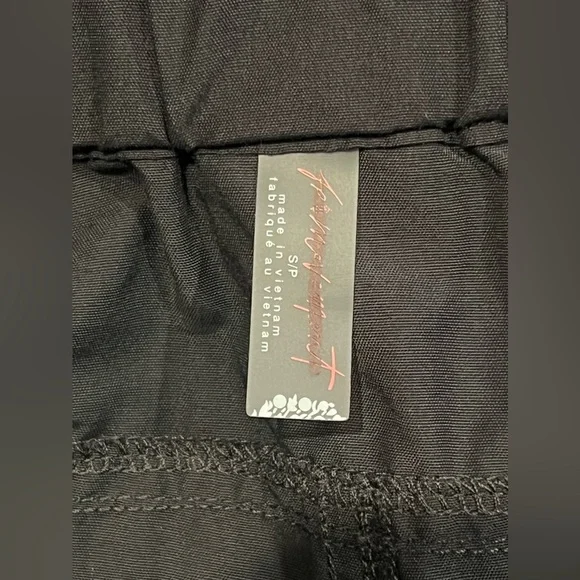 Free People FP Movement Black Pants Womens Offsides Belt Buckle Pockets Size S - Picture 9 of 14